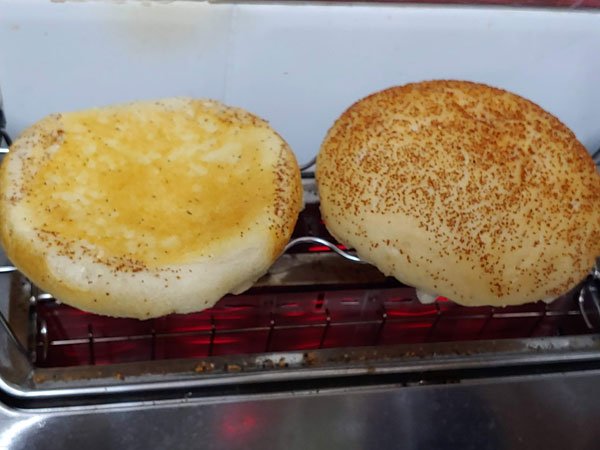 Pan para hamburguesas veganas de lentejas y avena