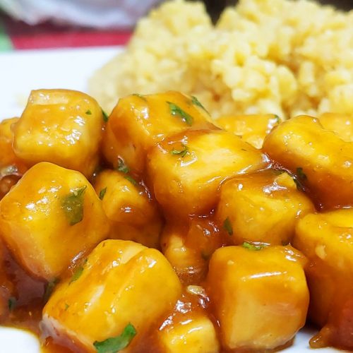 ▷ Receta vegana de tofu a la naranja estilo chino - Recetas Veganas