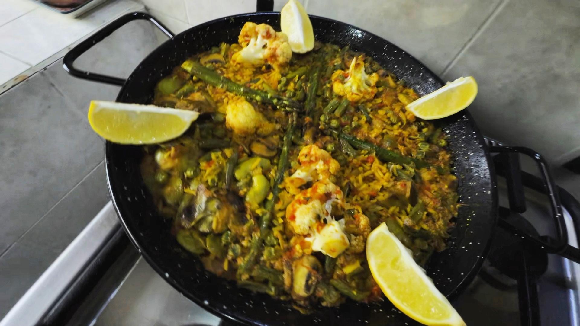 Paella vegana, vegetal y vegetariana fácil